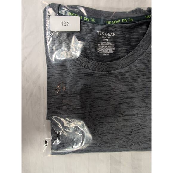 Tek Gear Mens T-Shirt DryTek Crew Tee Heathered Gray Gym Training Knit Size XXL - Picture 11 of 11